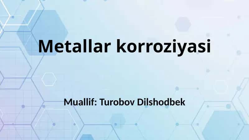 Metallar korroziyasi