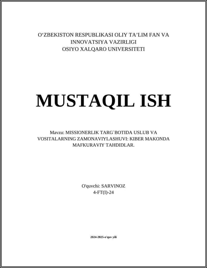 Kiber makonda mafkuraviy tahdidlar turlari