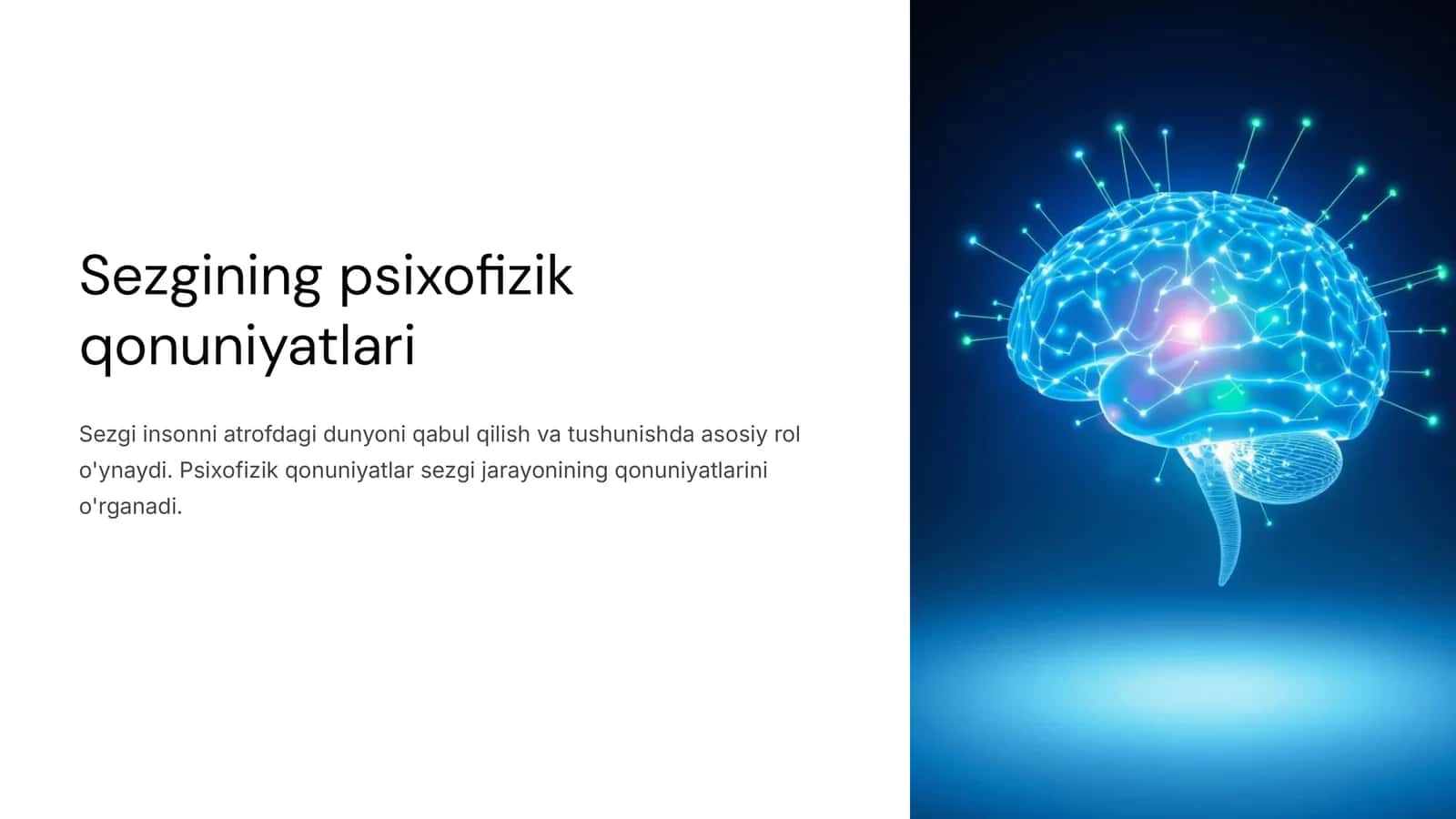 Sezgining psixofizik qonuniyatlari