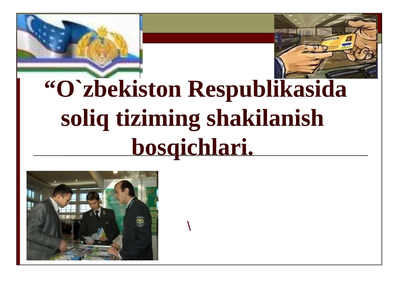 Soliq tizimi rivojlanishi