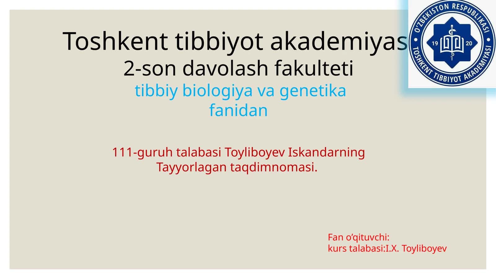 Tayyorlagan taqdimnoma