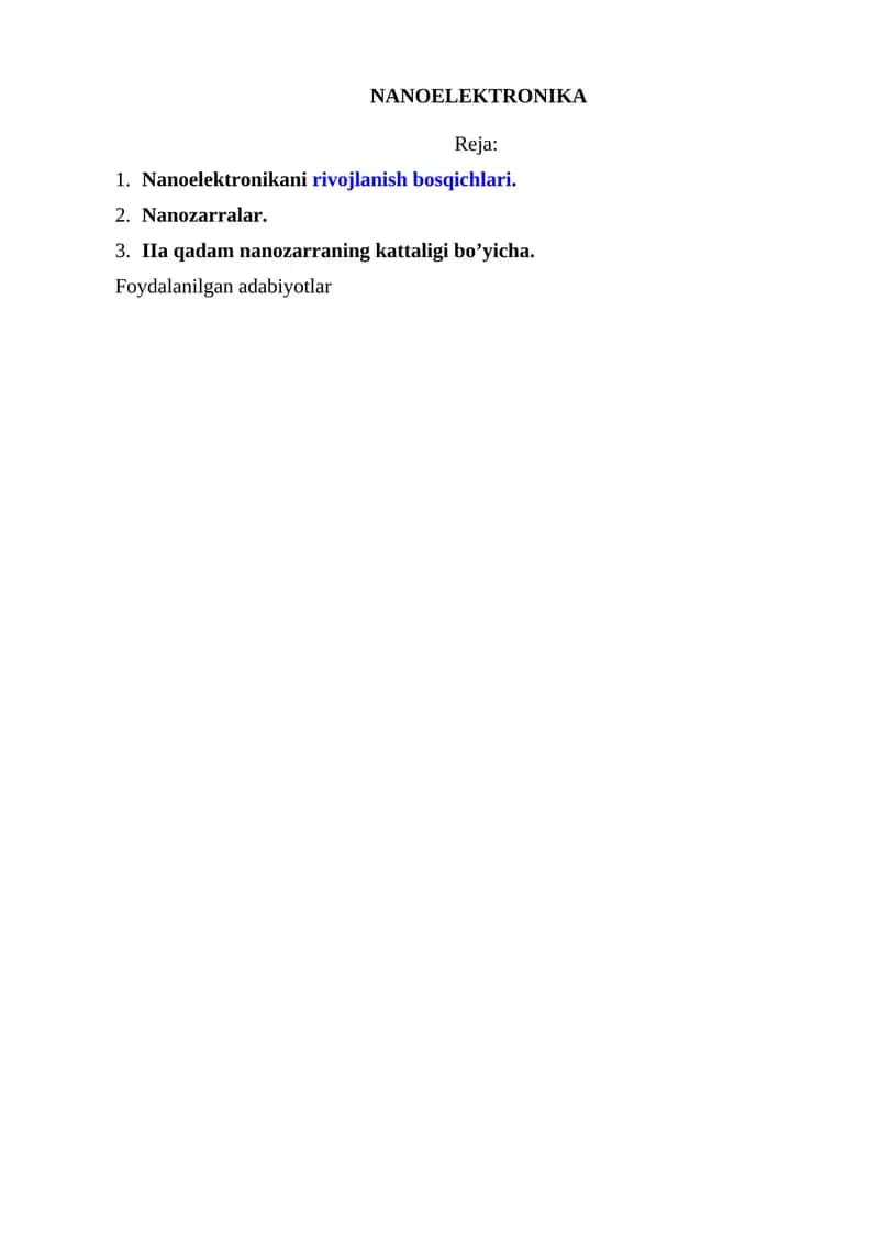 NANOELEKTRONIKA