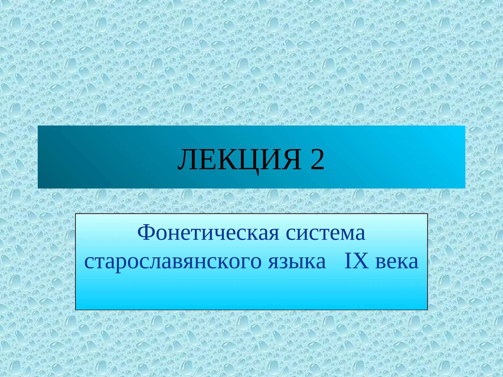 Фонетическая система старославянского языка IX века
