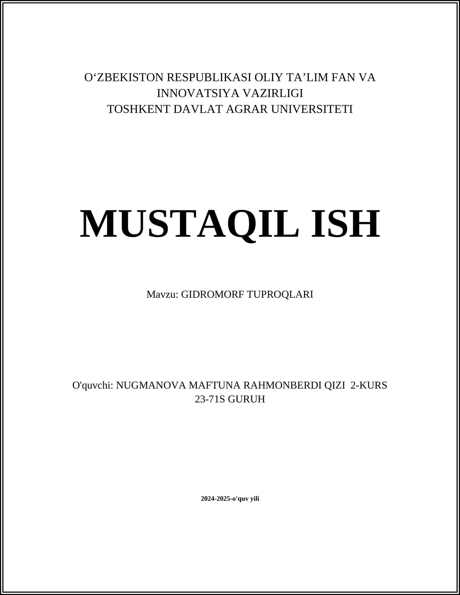 GIDROMORF TUPROQLARI