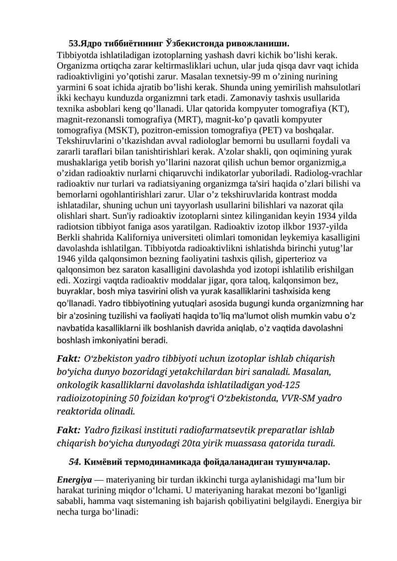 Tibbiyotda ishlatiladigan izotoplarning yashash davri