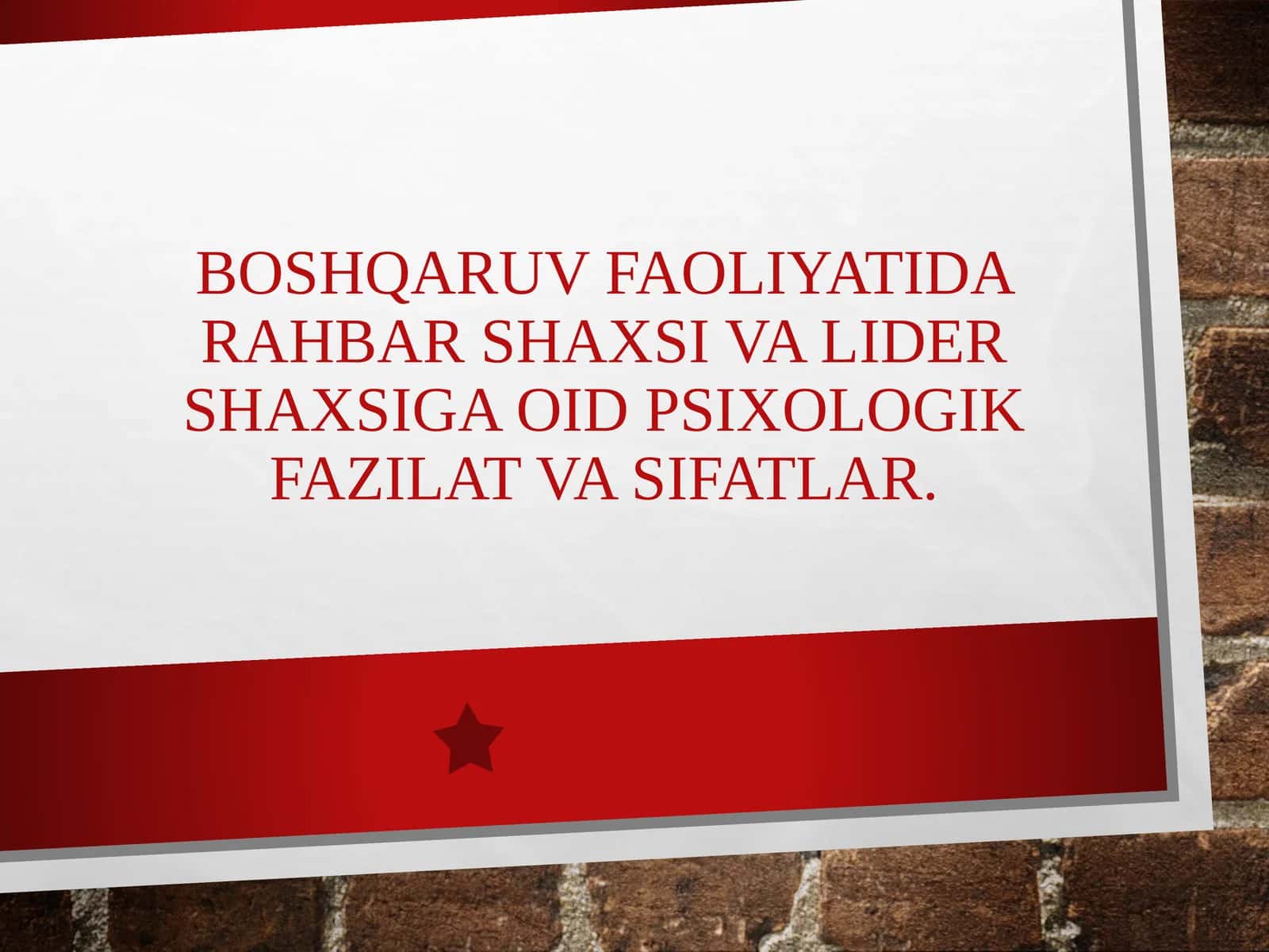 Rahbarshaxsitipologiyasi