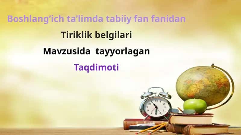 Tiriklik belgilari