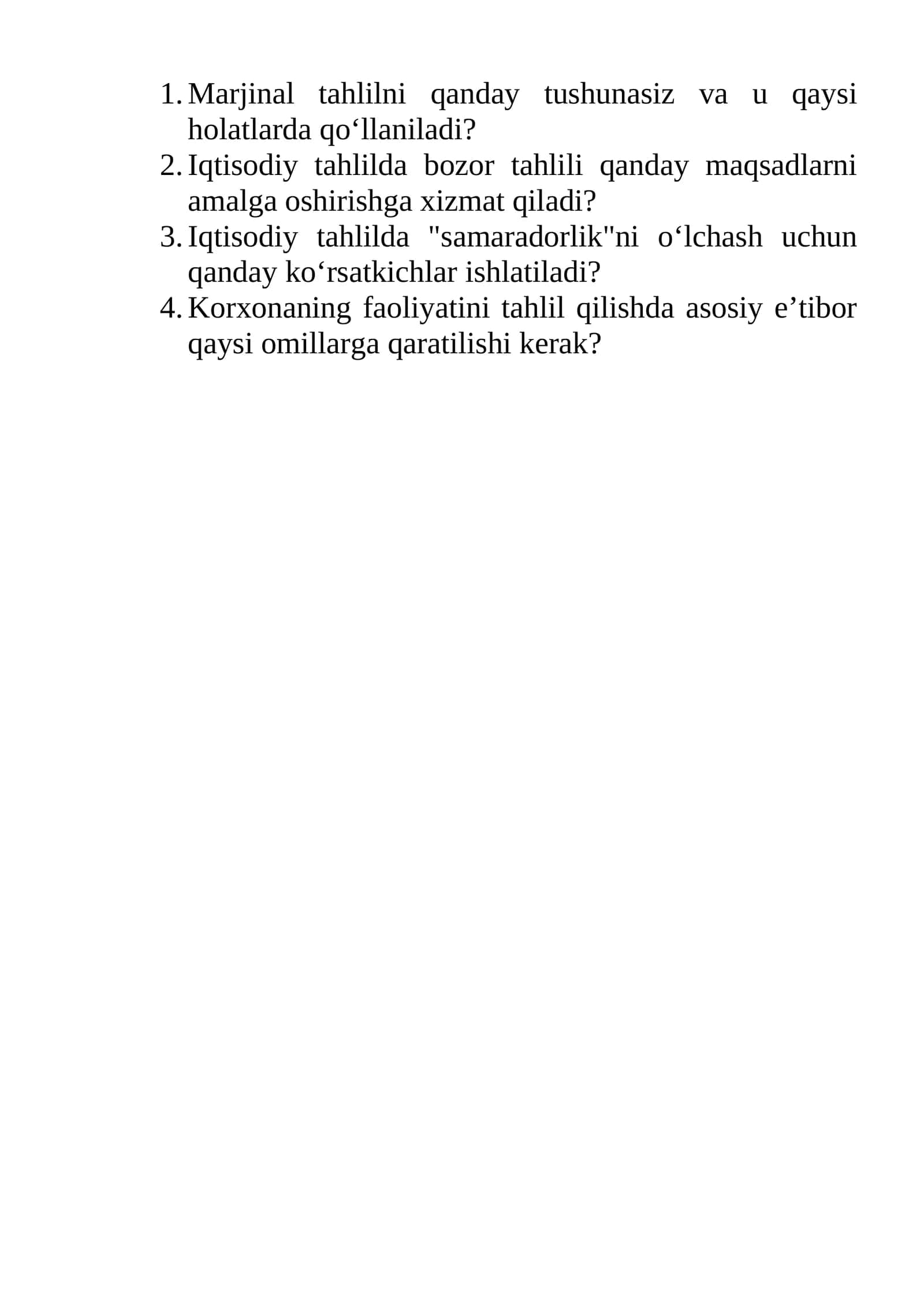 Iqtisodiy tahlil