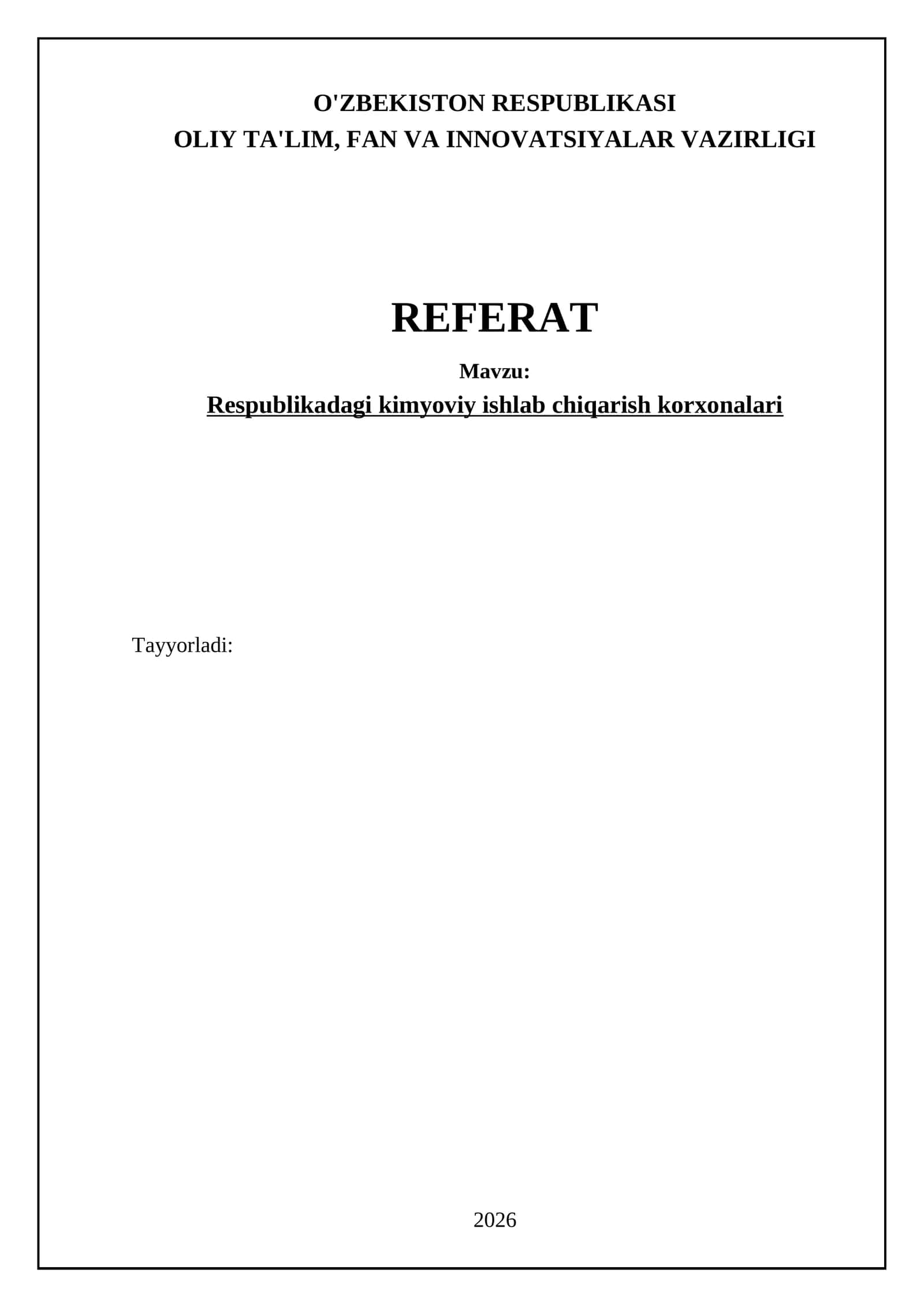 Respublikadagi kimyoviy ishlab chiqarish korxonalari