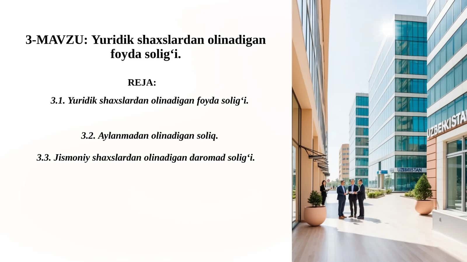 Yuridik shaxslardan olinadigan foyda solig'i
