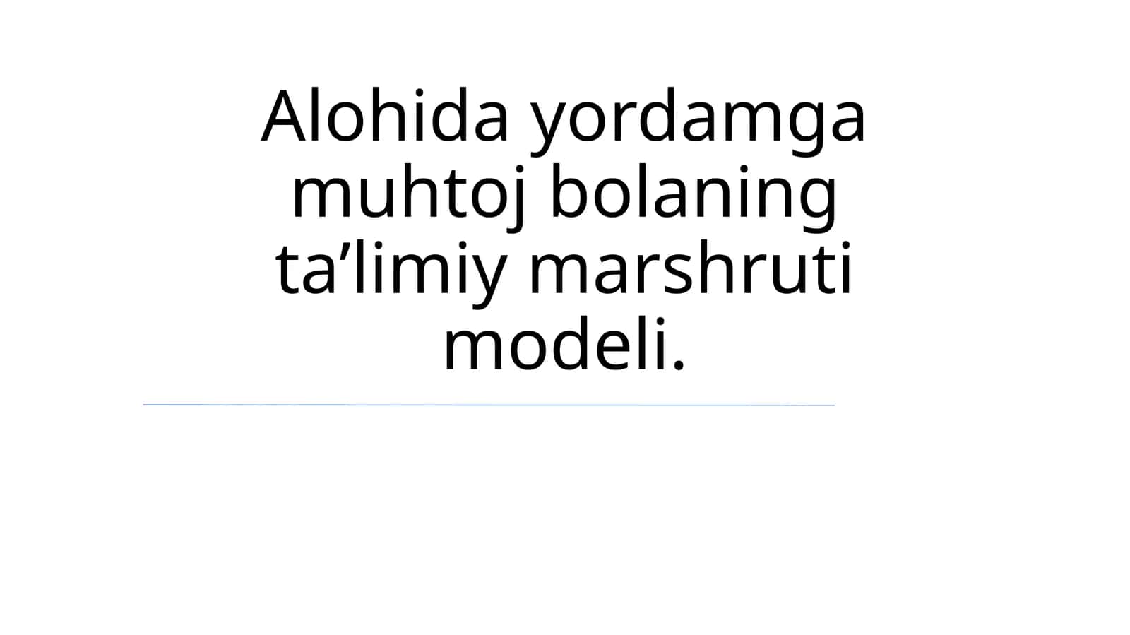 Individual Ta'lim Dasturi (ITD)