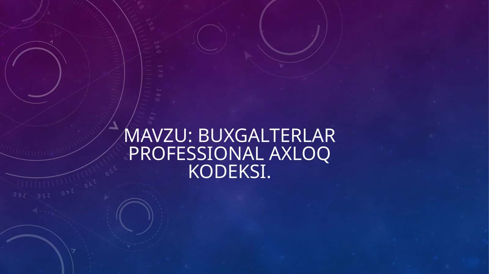 Buxgalterlar professional axloq kodeksi