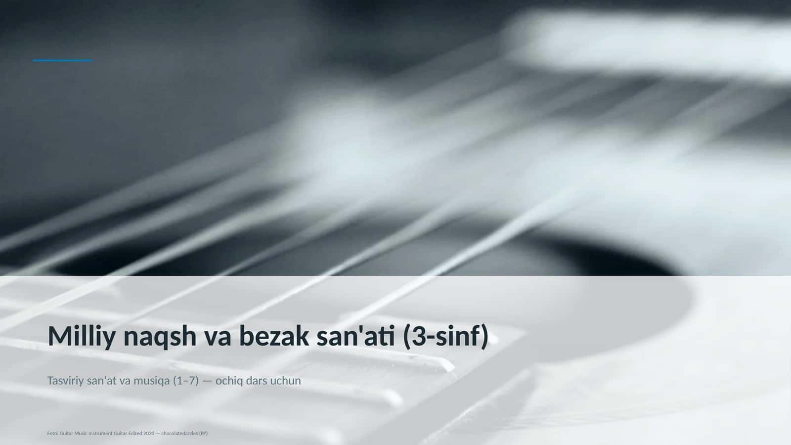 Milliy naqsh va bezak san'ati (3-sinf)