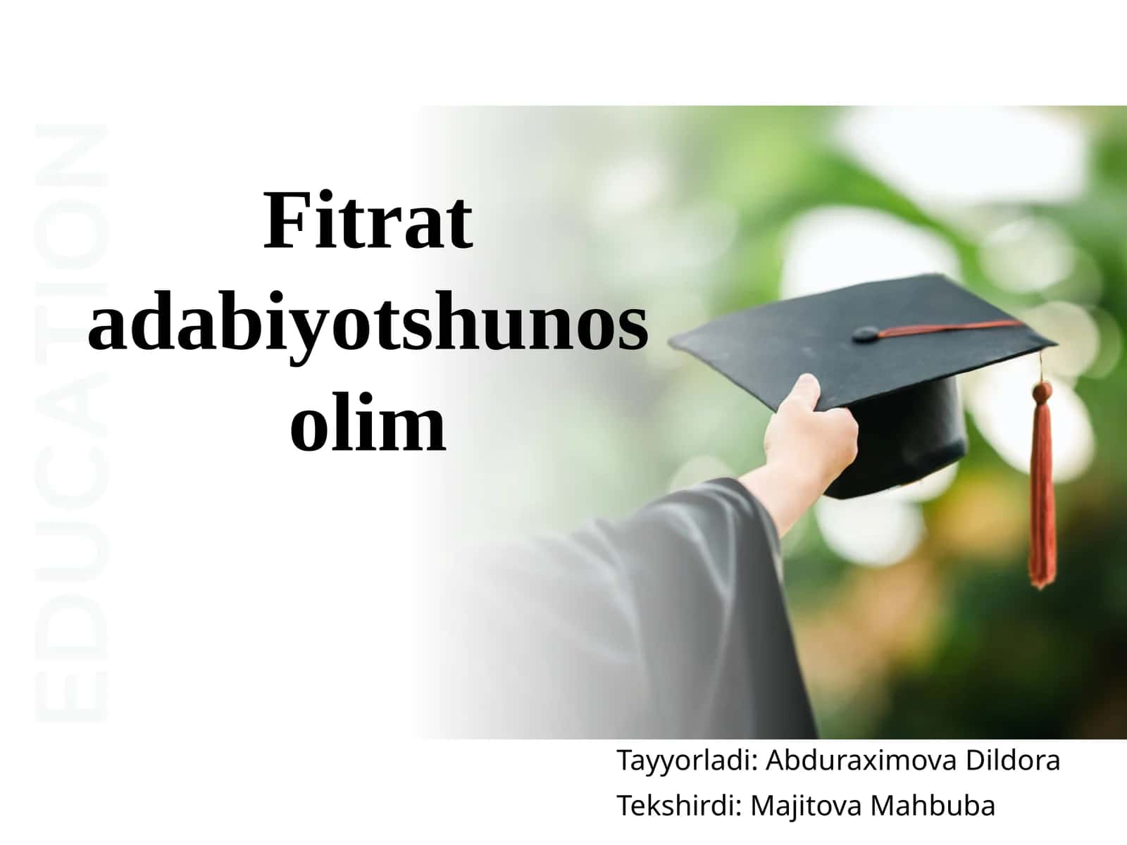 Fitrat adabiyotshunos olim
