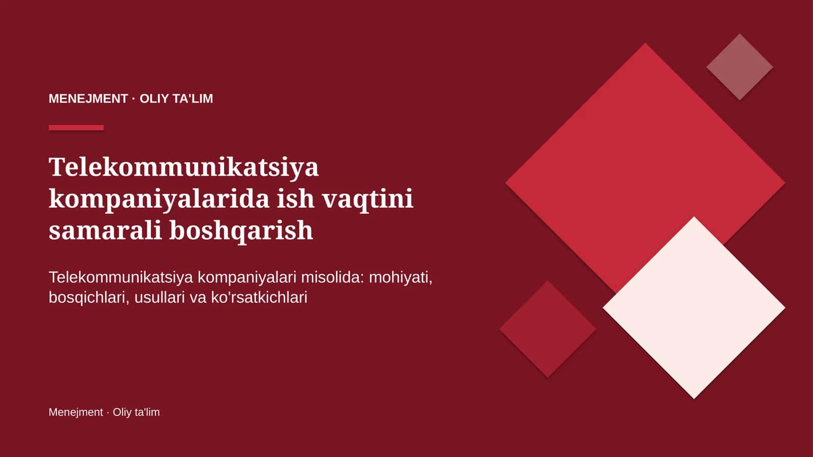 telekommunikatsiya kompaniyalarida ish vaqtini samarali boshqarish 7964