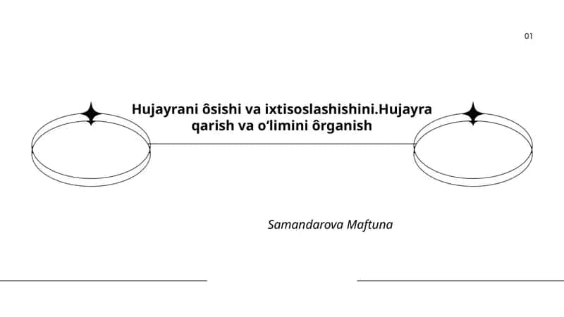 Hujayrani ôsishi va ixtisoslashishini
