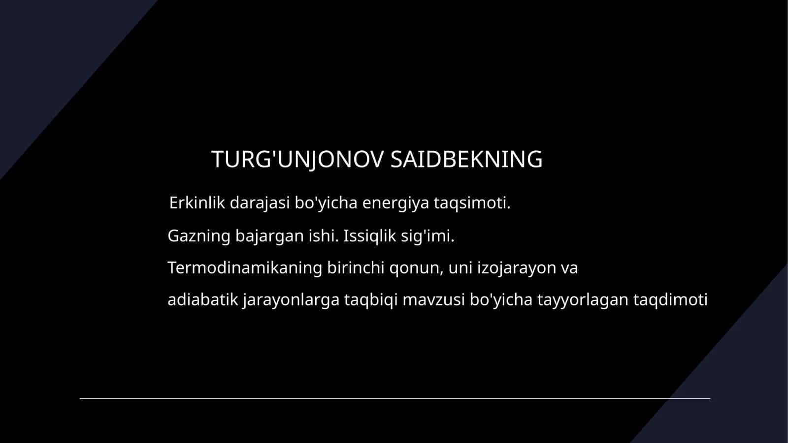 Erkinlik darajasi bo'yicha energiya taqsimoti