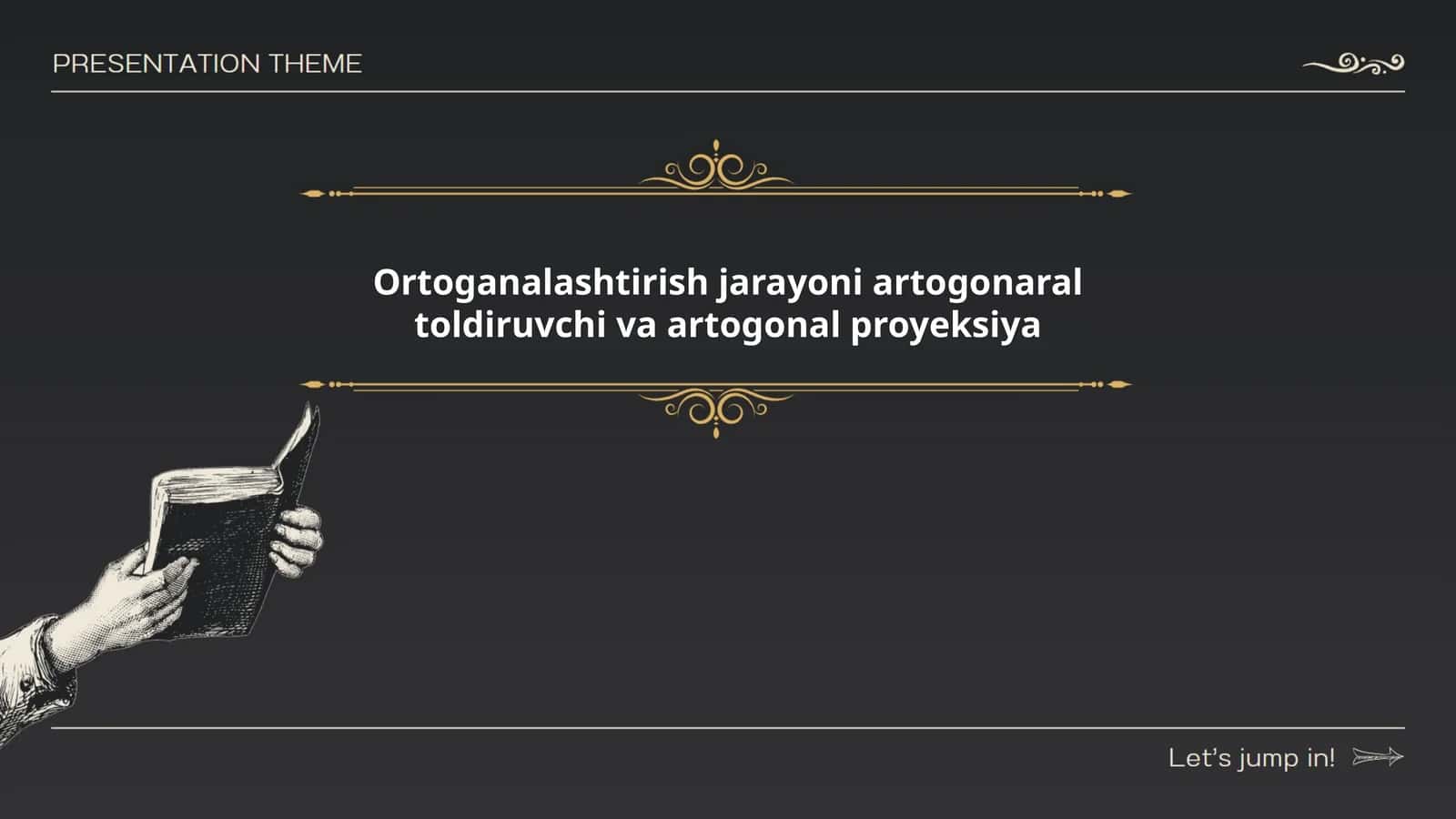 Ortogonalashtirish jarayoni