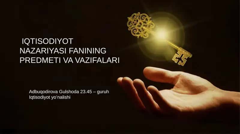 Iqtisodiyot Nazariyasi