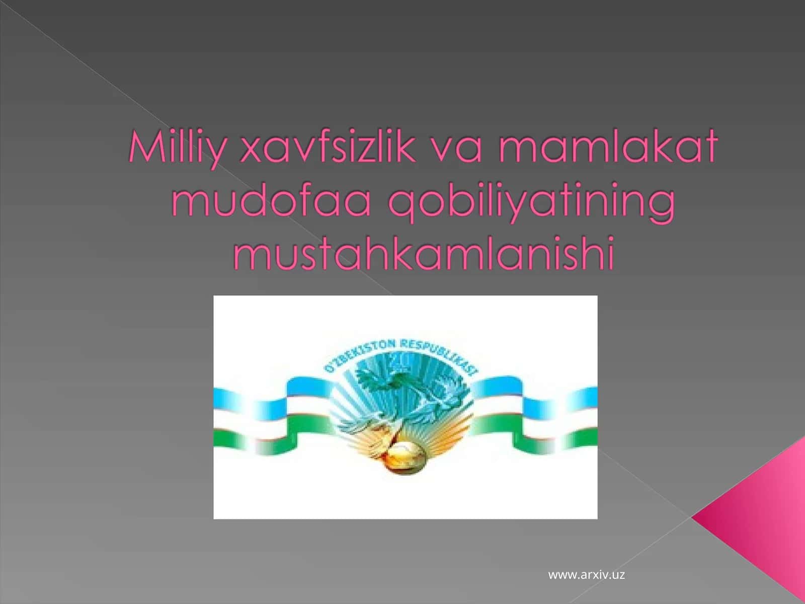 O`zbekiston Qurolli kuchlari – xavfsizlikning tayanchi