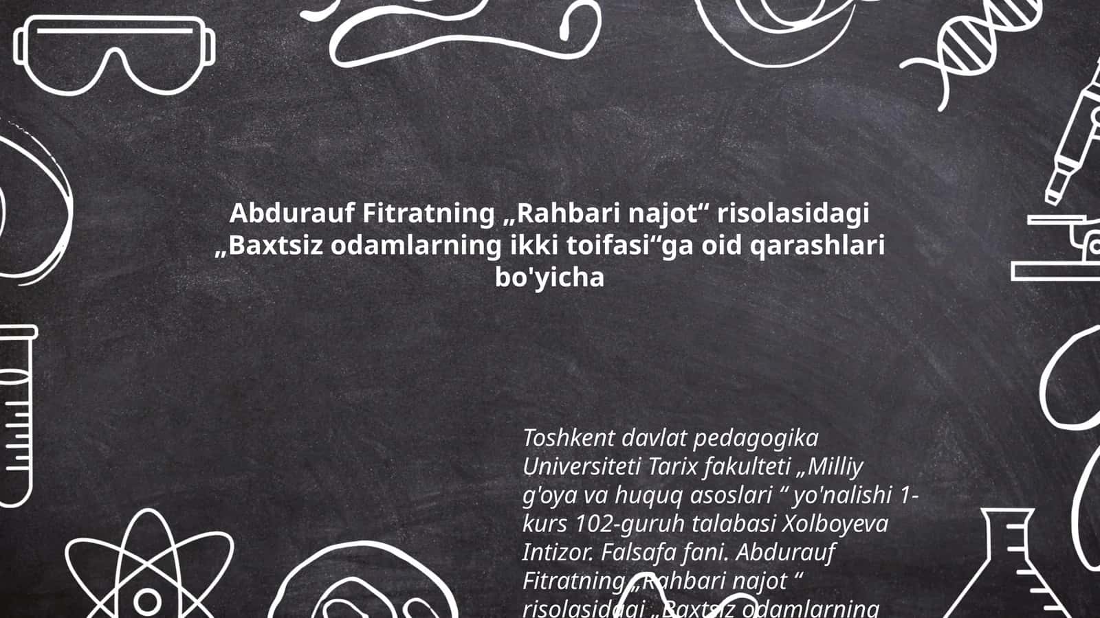 Baxtsiz odamlarning ikki toifasi