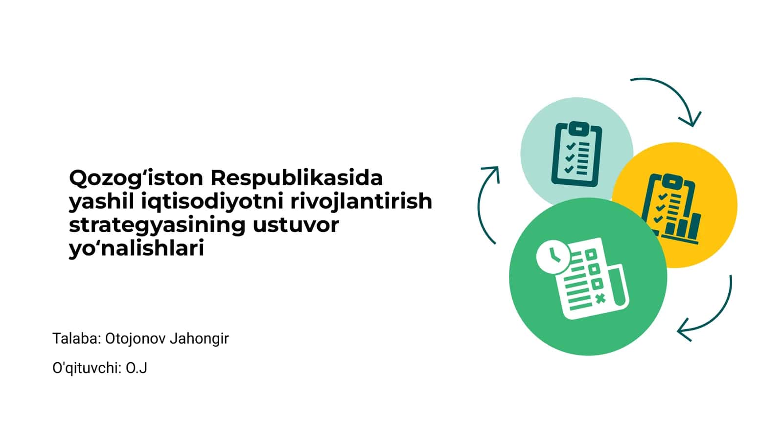 Yashil Iqtisodiyotni Rivojlantirish