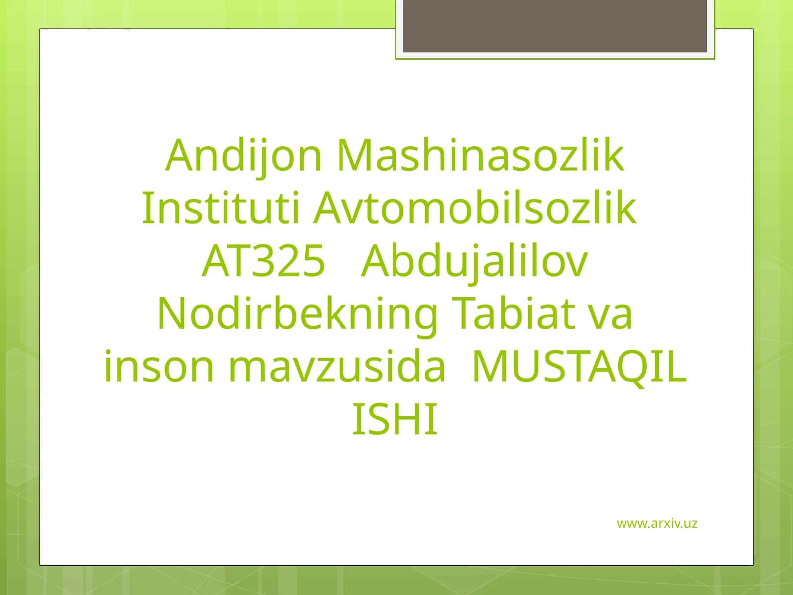 Tabiat va inson