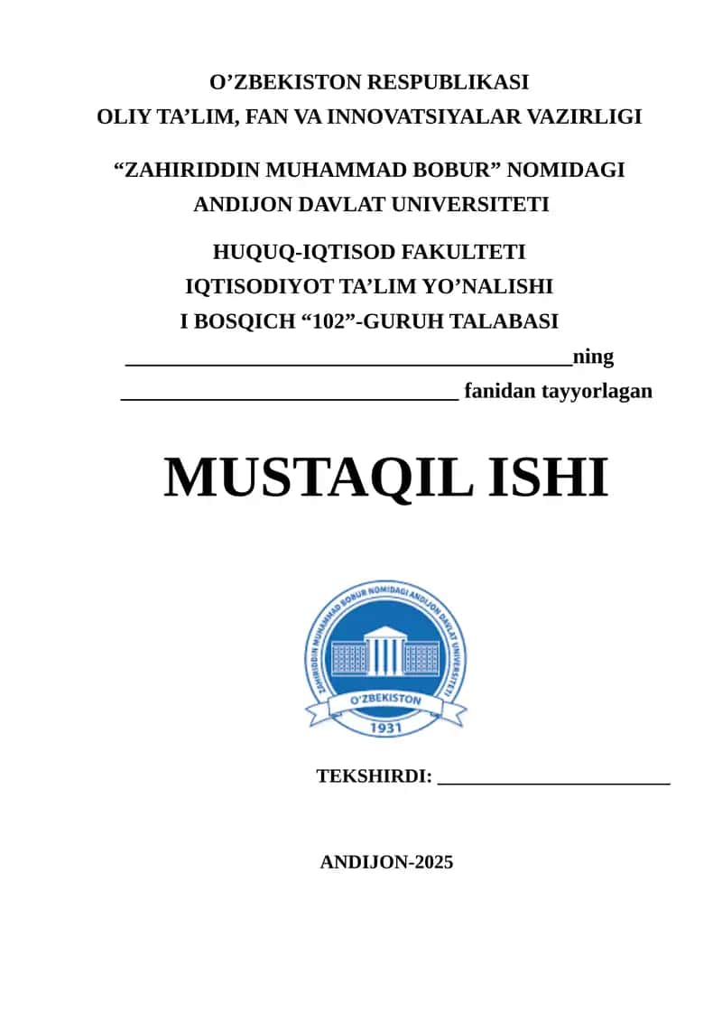 Iqtisodiyot Nazariyasi