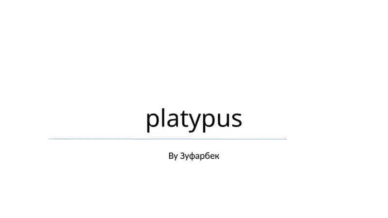 platypus