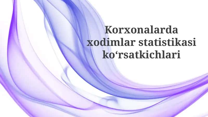 Korxonalardaxodimlarstatistikasikoʻrsatkichlari
