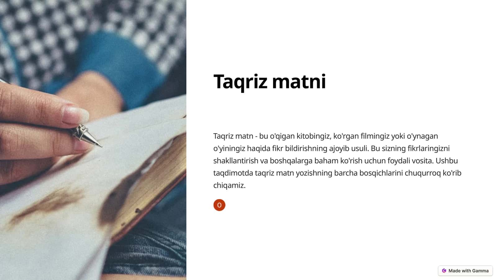 Taqriz matn