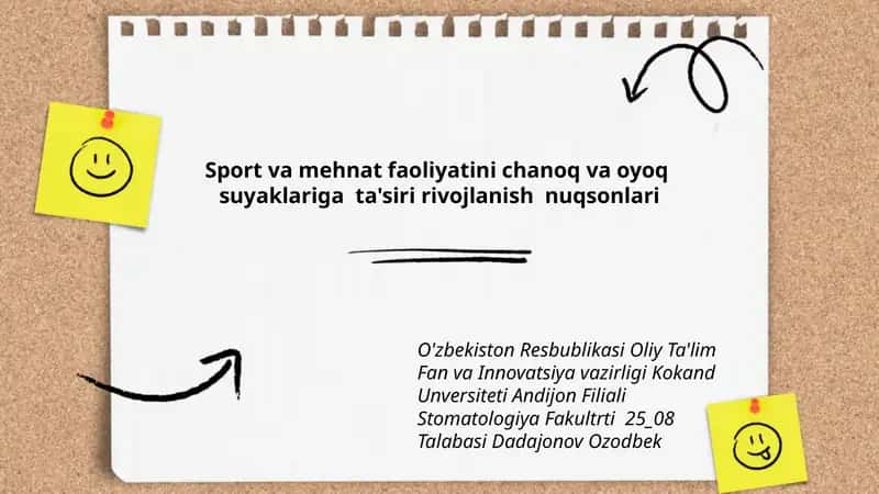 Sport va mehnat faoliyatini chanoq va oyoq suyaklariga ta'siri rivojlanish nuqsonlari