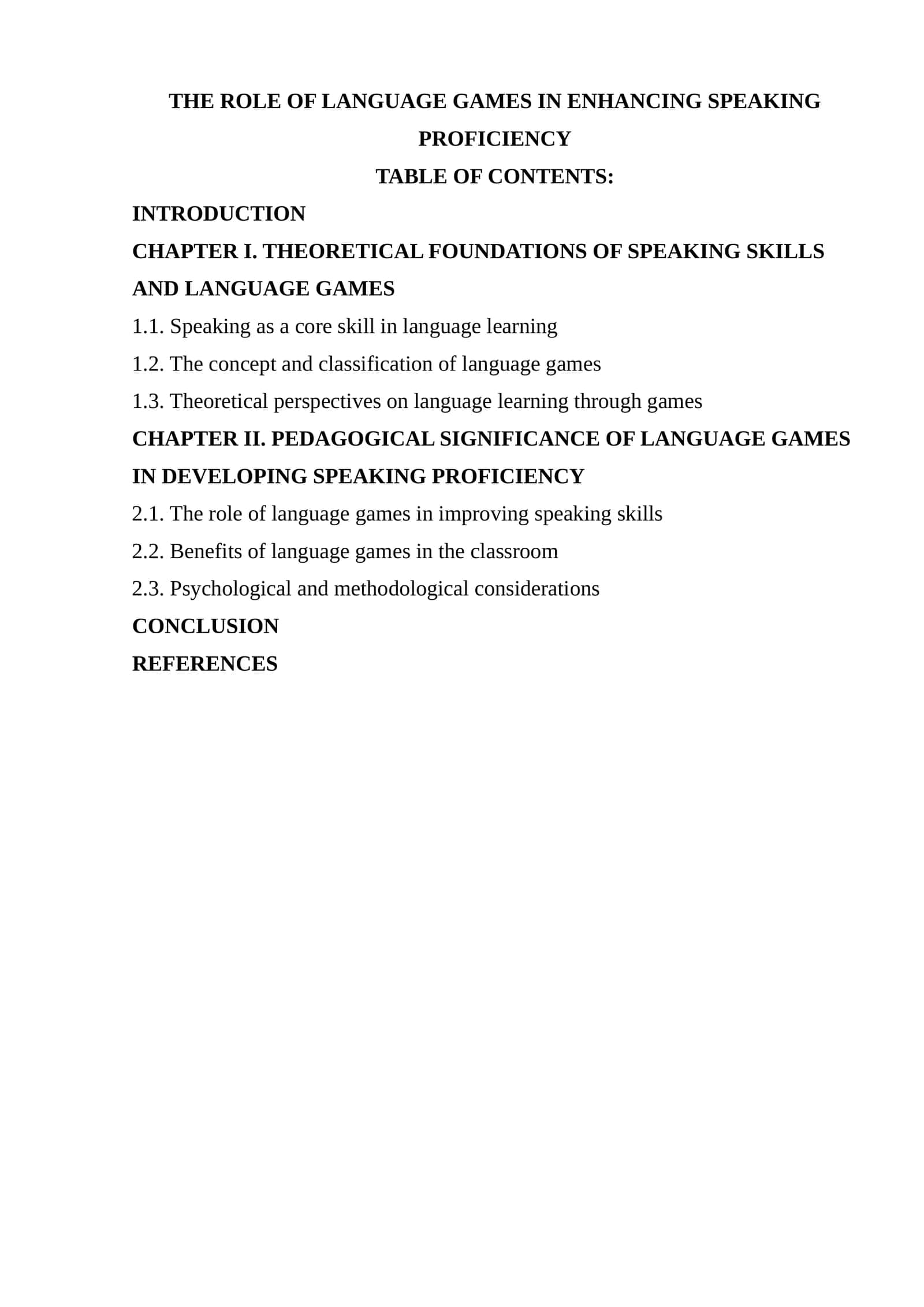 THE ROLE OF LANGUAGE GAMES IN ENHANCING SPEAKING PROFICIENCY