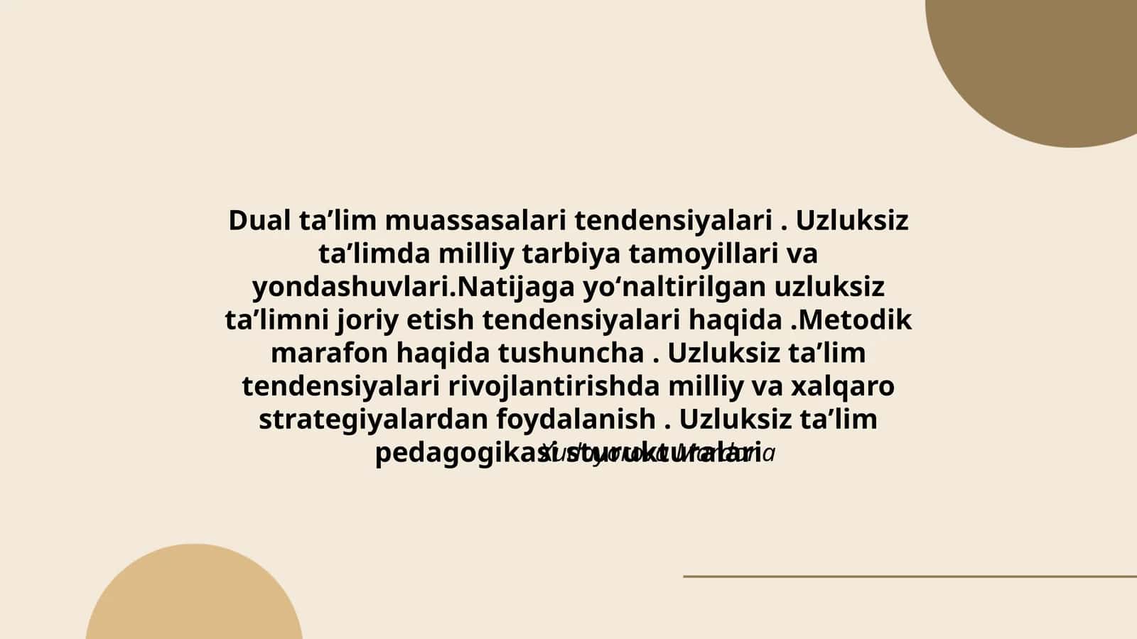 Dual taʼlim muassasalari tendensiyalari