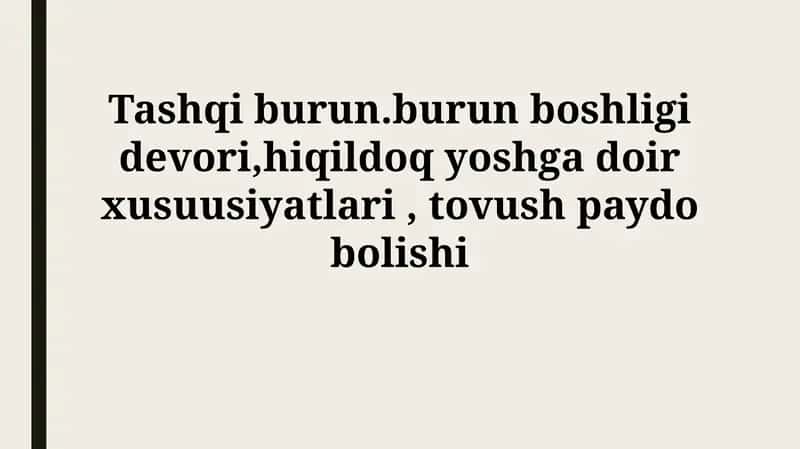Ovoz hosil bo'lishi