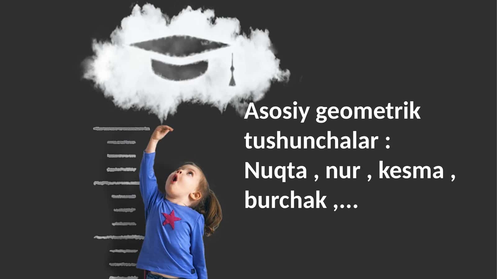 Asosiy geometrik tushunchalar: Nuqta, nur, kesma, burchak,