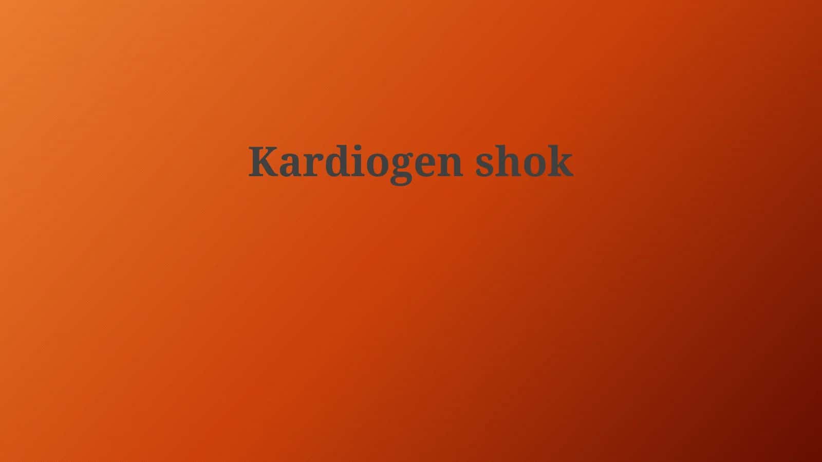 Kardiogenshok