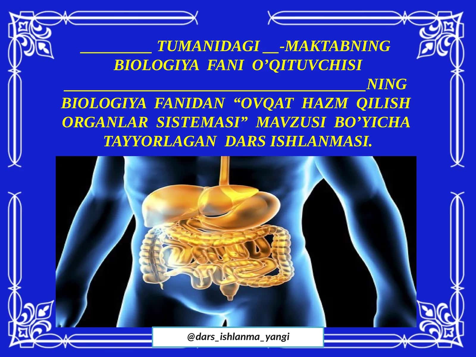 Ovqat hazm qilish organlari sistemasi