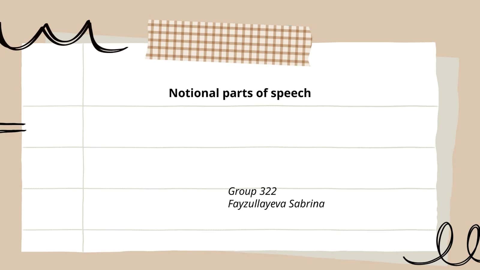 Notional parts of speech