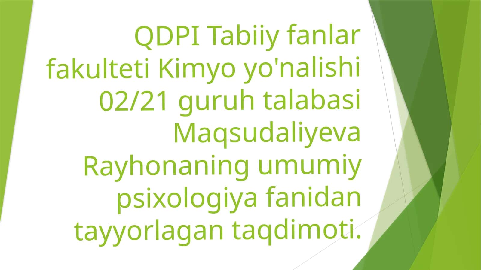 Psixik Rivojlanish va Uni Davrlashtirish Muammosi