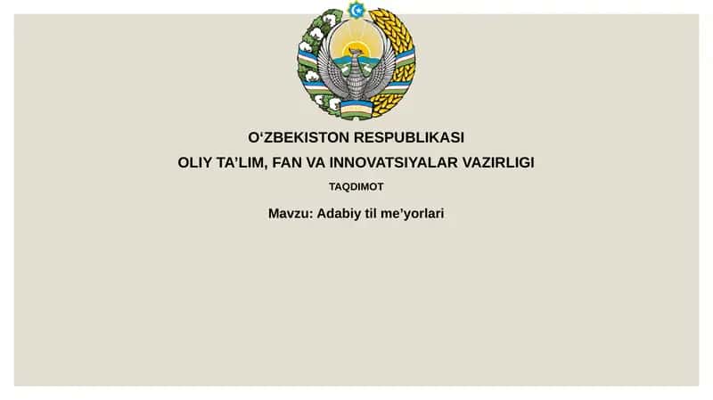 Adabiy til me'yorlari