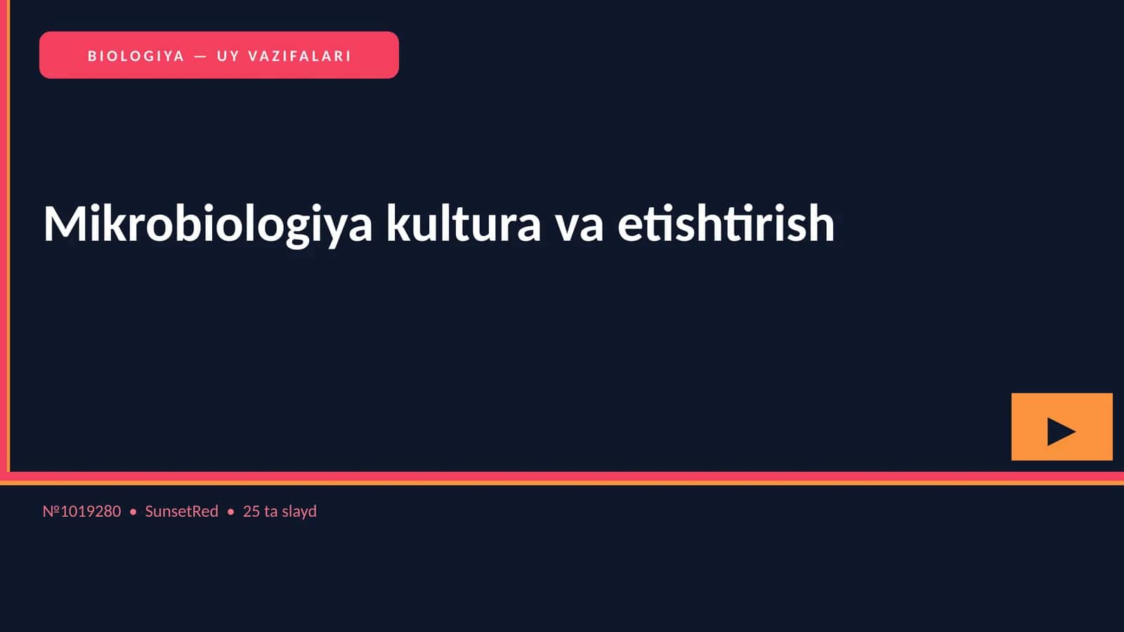 BIOLOGIYA — UY VAZIFALARI