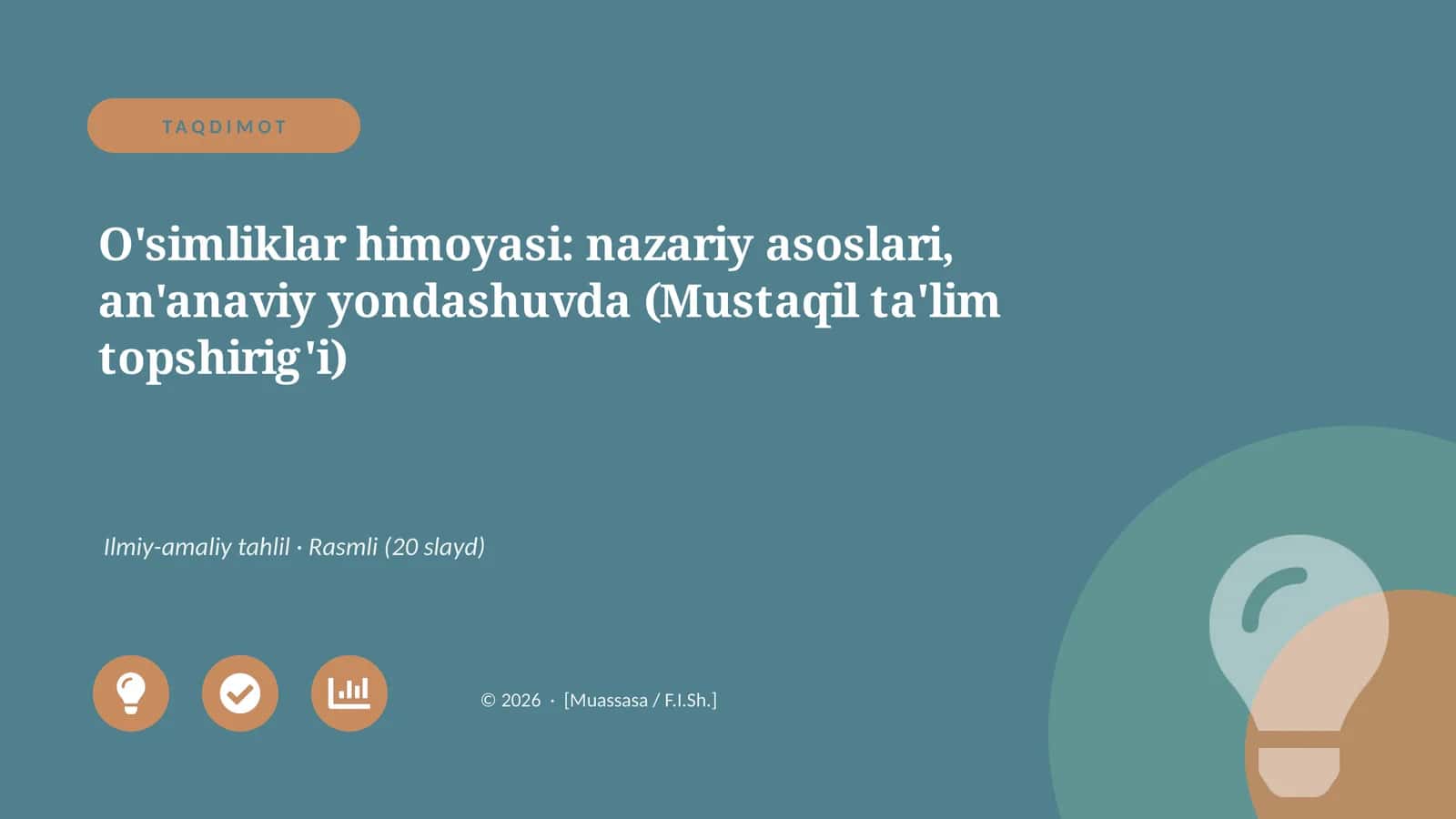 O'simliklar himoyasi: nazariy asoslari, an'anaviy yondashuvda