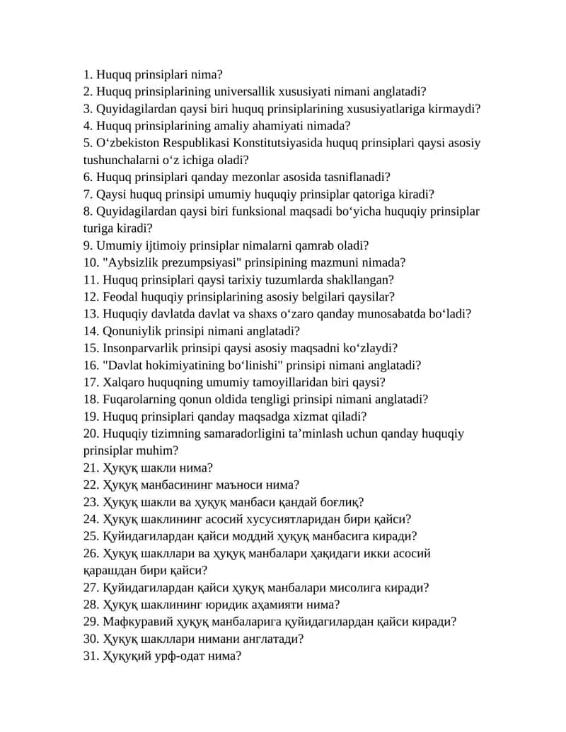 Huquq prinsiplari