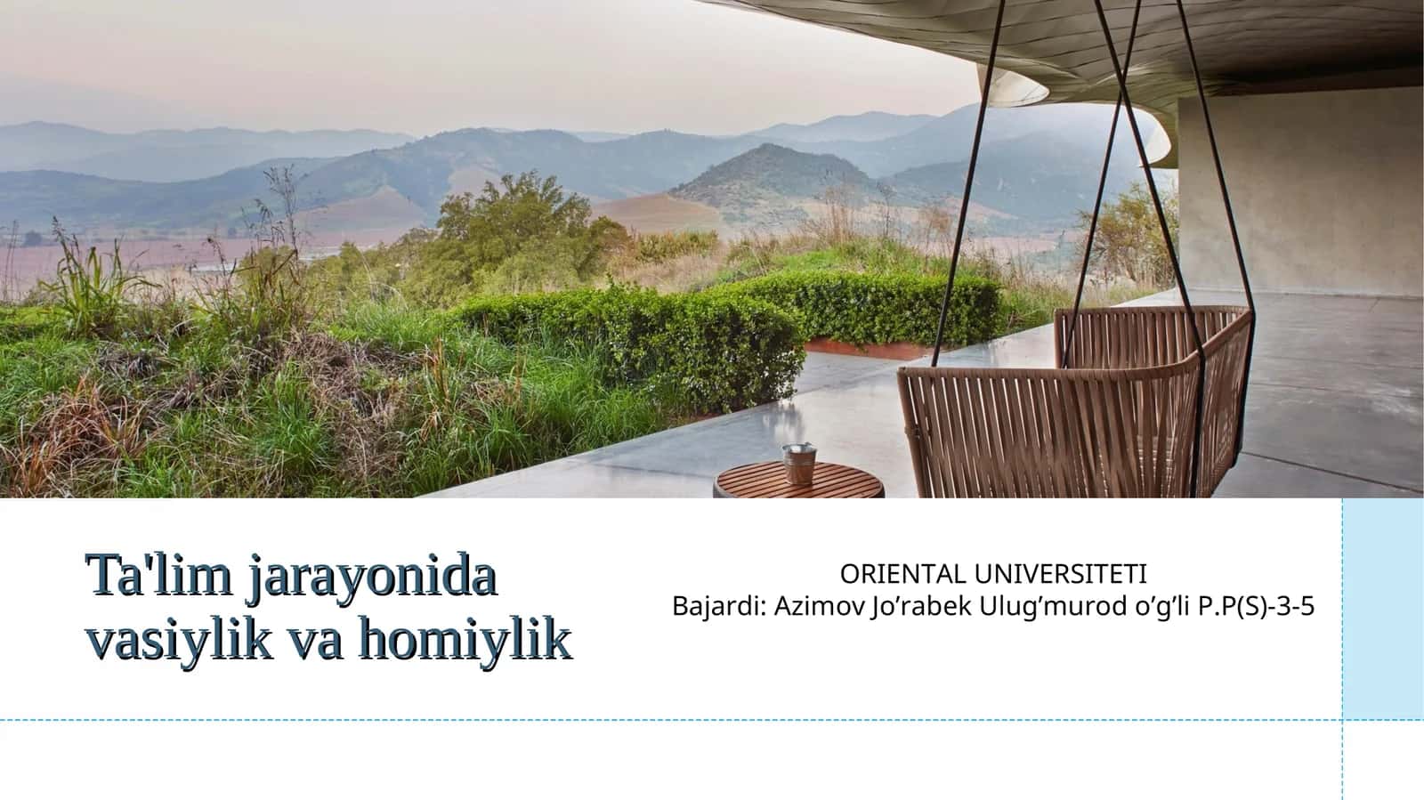Ta'lim jarayonida vasiylik va homiylik