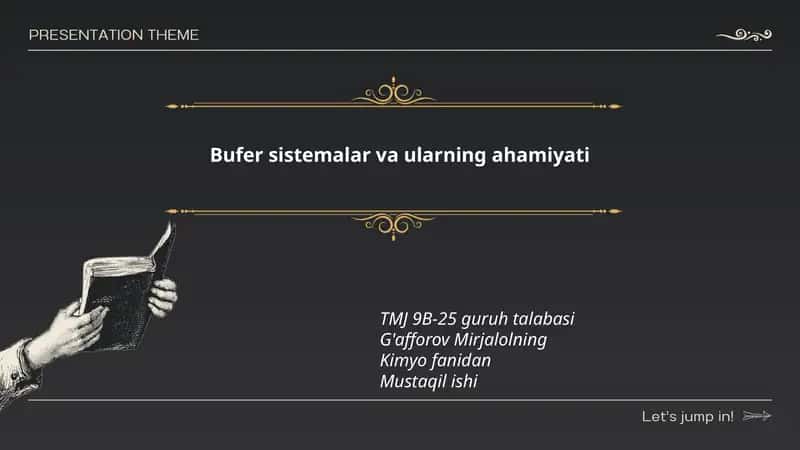 Bufer sistemalar va ularning ahamiyati