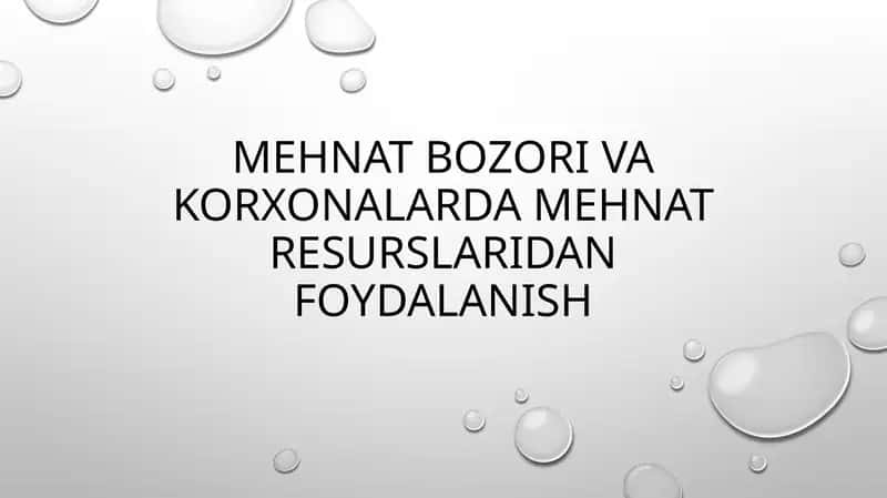 Mehnat bozori