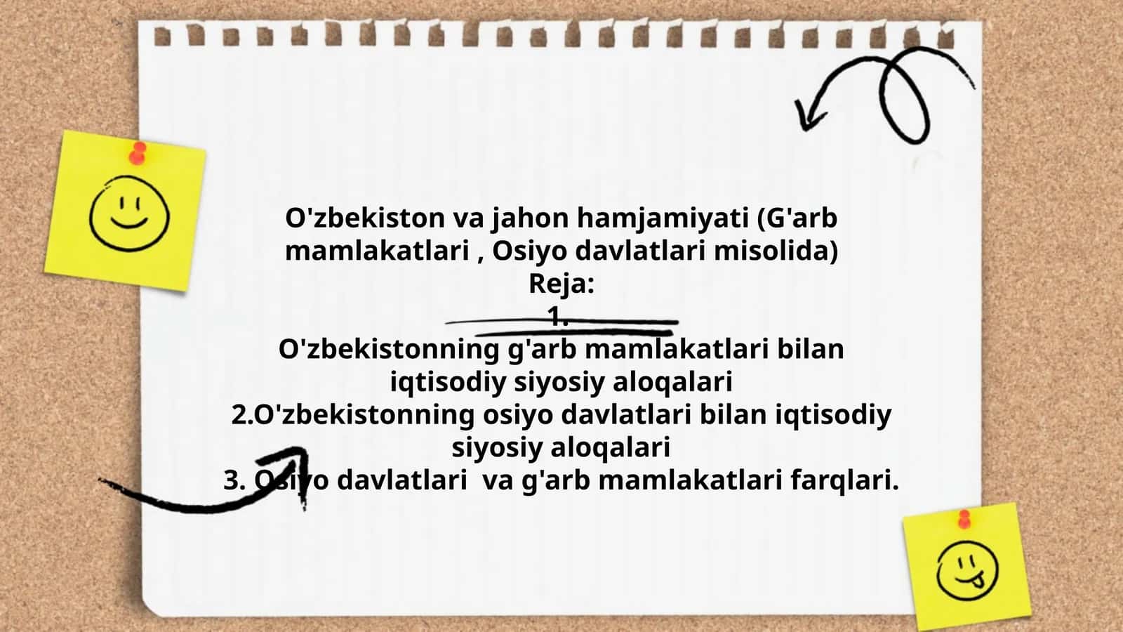 O'zbekiston va jahon hamjamiyati (G'arb mamlakatlari, Osiyo davlatlari misolida)