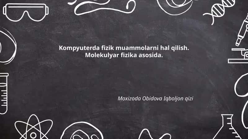 Molekulyar dinamikani kompyuterda modellashtirish