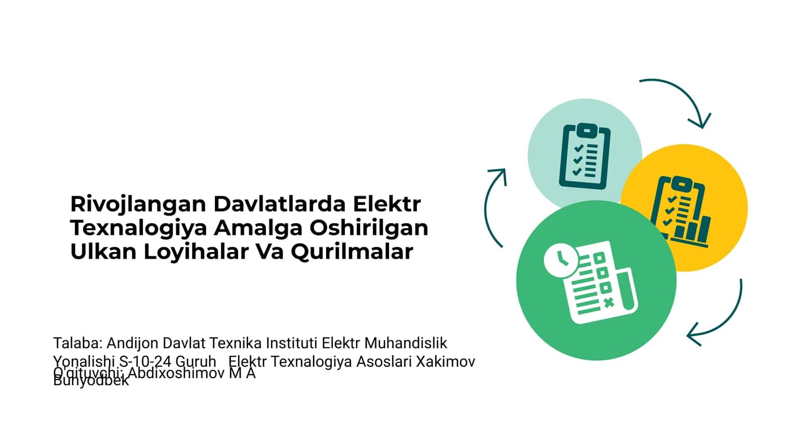 Elektr Texnalogiya Amalga Oshirilgan Ulkan Loyihalar Va Qurilmalar